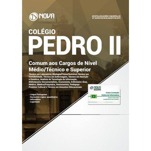 Apostila Colégio Pedro II 2018 - Comum Cargos Nível Médio