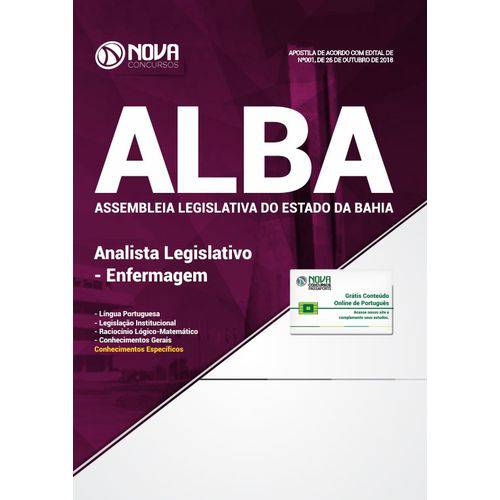 Apostila Concurso Al Ba 2018 - Analista Legislativo - Enfermagem
