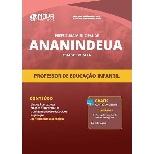 Apostila Concurso Ananindeua Pa 2019 - Professor Educação Infantil