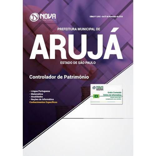 Apostila Concurso Arujá Sp 2019 - Controlador de Patrimônio