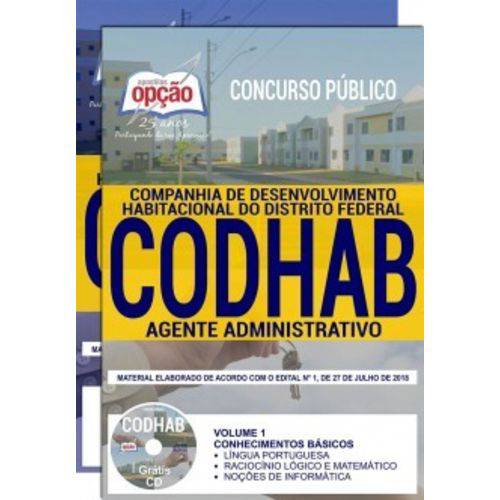 Apostila Concurso Codhab 2018 - Agente Administrativo