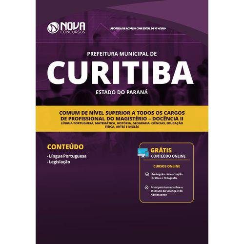 Apostila Concurso Curitiba Pr 2019 - Comum Nível Superior