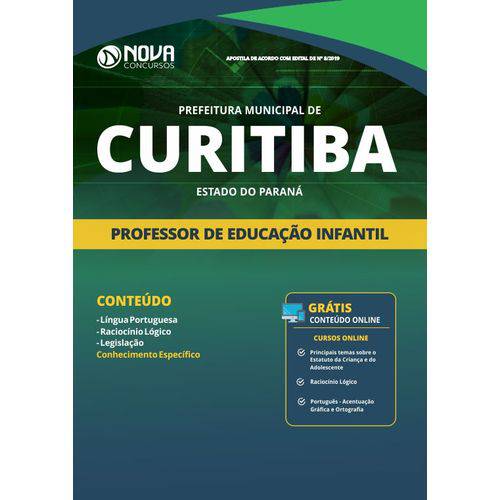 Apostila Concurso Curitiba Pr 2019 - Professor Educação Infantil