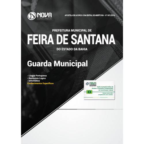 Apostila Concurso Feira de Santana Ba 2018 - Guarda Municipal