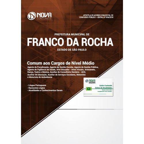 Apostila Concurso Franco da Rocha 2019 - Cargos Nível Médio