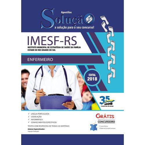 Apostila Concurso Imesf Rs 2018 - Enfermeiro