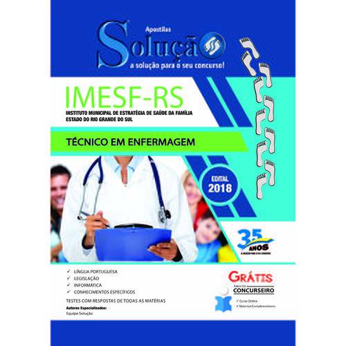 Apostila Concurso IMESF-RS 2018 - Técnico de Enfermagem
