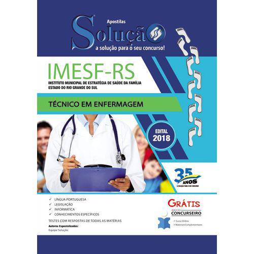Apostila Concurso Imesf Rs 2018 - Técnico de Enfermagem