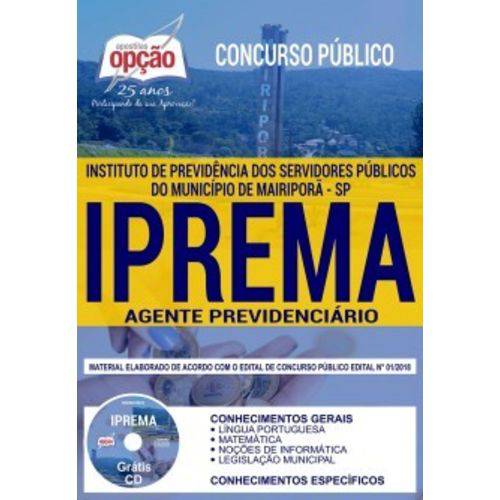 Apostila Concurso Iprema Sp 2018 - Agente Previdenciário