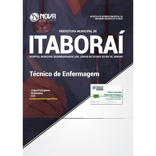 Apostila Concurso Itaboraí Rj 2018 - Técnico de Enfermagem