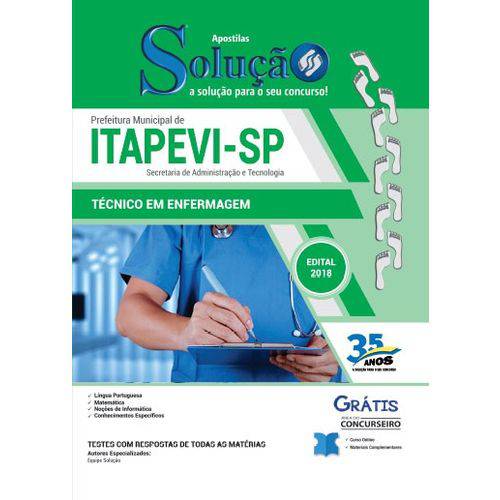 Apostila Concurso Itapevi Sp 2019 - Técnico de Enfermagem