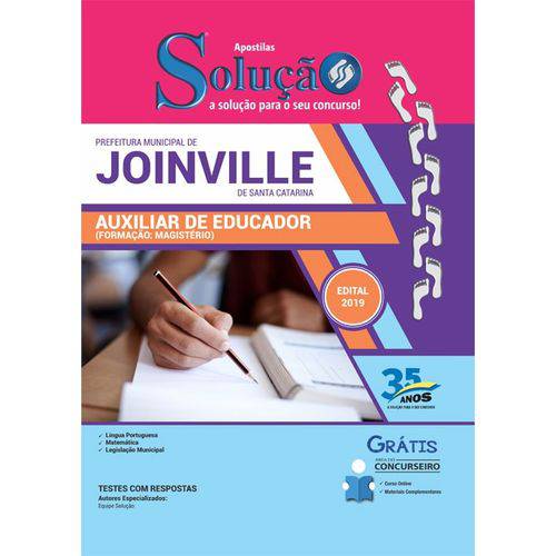 Apostila Concurso Joinville Sc 2019 - Auxiliar de Educador