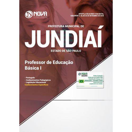 Apostila Concurso Jundiaí Sp 2018 - Professor Educação Básica I