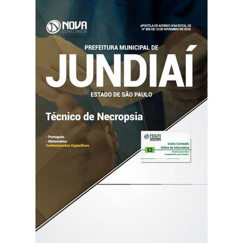Apostila Concurso Jundiaí Sp 2019 - Técnico em Necropsia