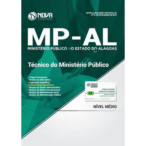 Apostila Concurso MP Al 2018 - Técnico do Ministério Público