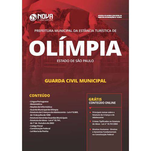 Apostila Concurso Olímpia Sp 2019 - Guarda Civil Municipal