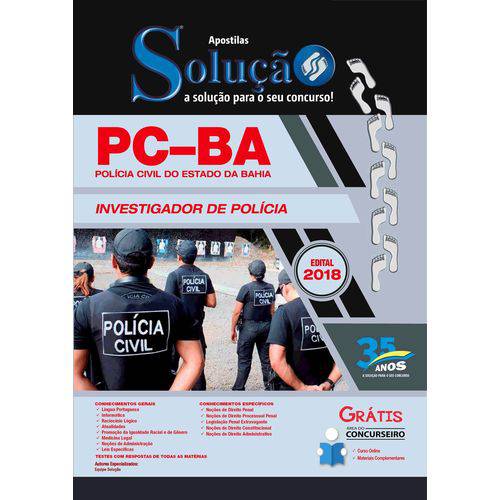 Apostila Concurso Pc Ba 2018 - Investigador de Polícia