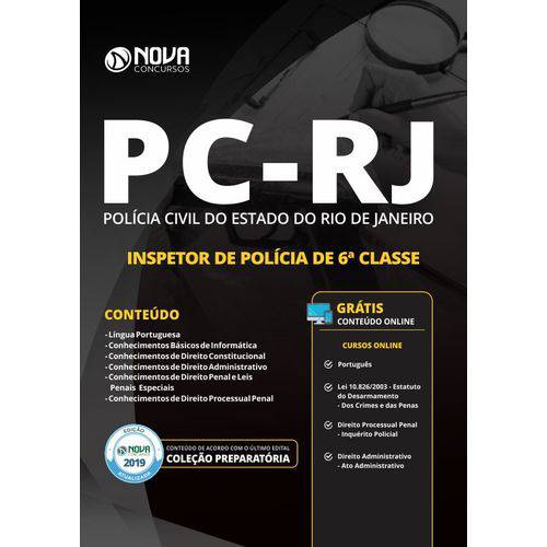 Apostila Concurso Pc Rj 2019 - Inspetor de Polícia 6ª Classe