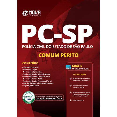 Apostila Concurso Pc Sp 2019 - Comum Perito