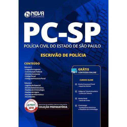 Apostila Concurso Pc Sp 2019 - Escrivão de Polícia