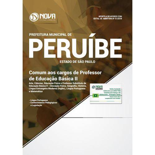 Apostila Concurso Peruíbe Sp 2019 - Comum Professor Peb 2