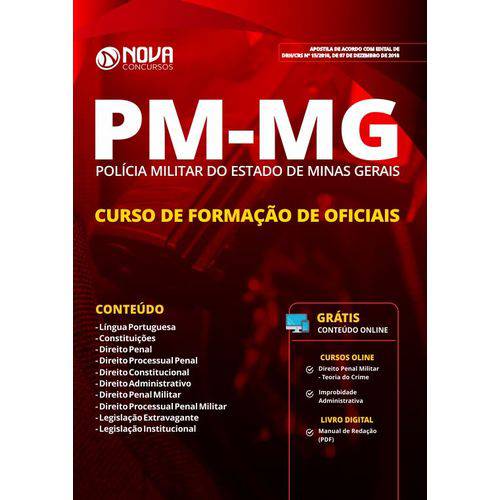Apostila Concurso Pm Mg 2019 - Formação de Oficiais Cfo