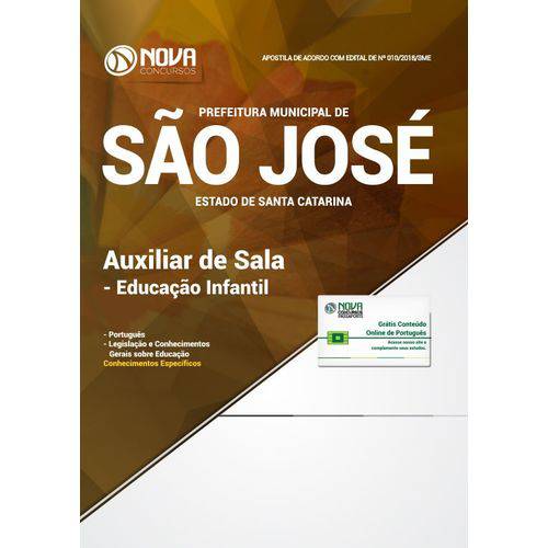 Apostila Concurso São José Sc 2018 - Auxiliar de Sala