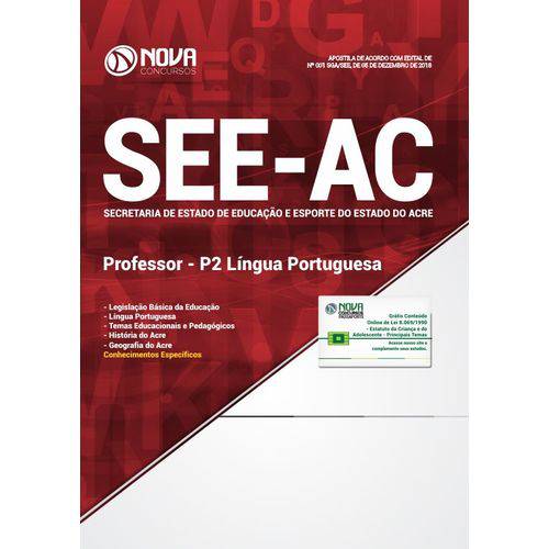 Apostila Concurso See Ac 2019 - Professor - P2 Língua Portuguesa