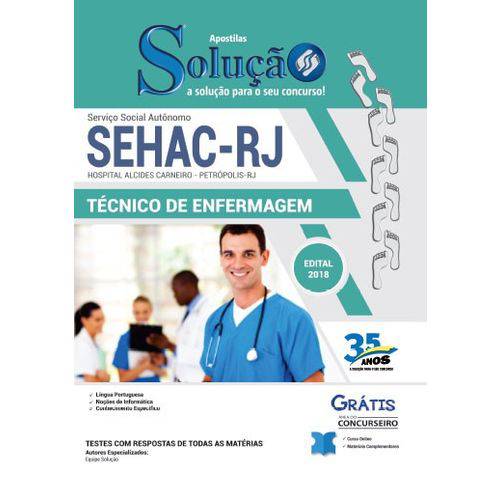 Apostila Concurso Sehac Rj 2019 - Técnico de Enfermagem