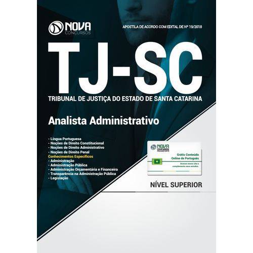 Apostila Concurso Tj Sc 2018 - Analista Administrativo