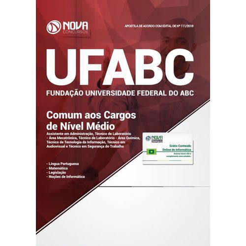 Apostila Concurso Ufabc 2019 - Cargos de Nível Médio