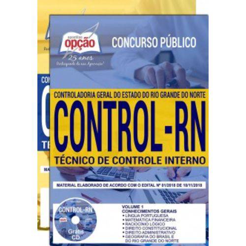 Apostila Control Rn 2019 - Técnico de Controle Interno