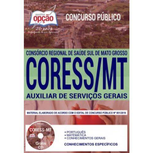 Apostila Coress Mt 2019 Auxiliar Serviços Gerais