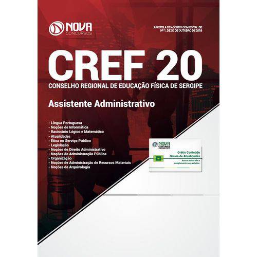 Apostila CREF 20 (SE) 2018 - Assistente Administrativo