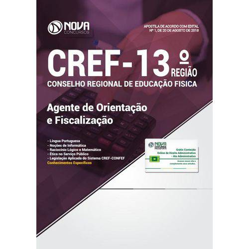 Apostila CREF-13 Região 2018 - Agente de Orientação e Fisca