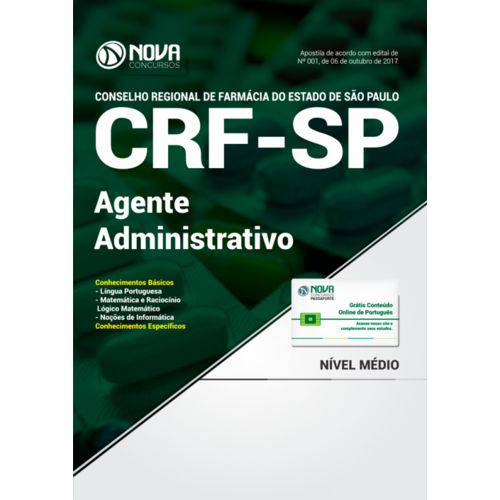 Apostila Crf-sp 2017 - Agente Administrativo