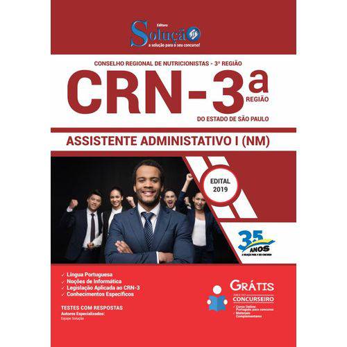 Apostila CRN-3 Região-SP 2019 - Assistente Administrativo I