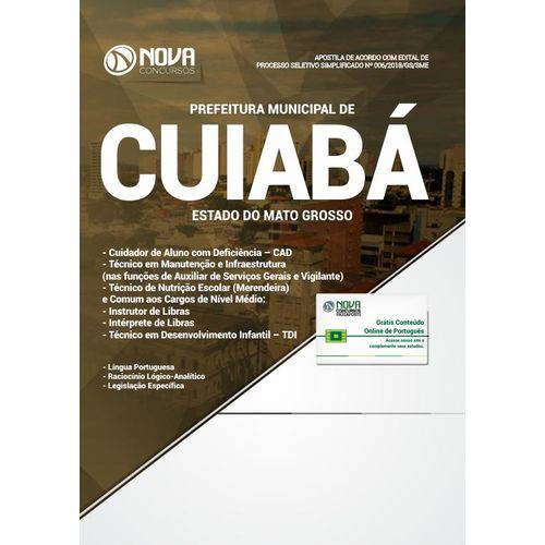 Apostila Cuiabá-MT 2018 - Comum Aos Cargos de Nível Médio