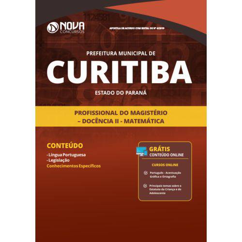 Apostila Curitiba 2019 Professor de Matemática - Docência 2