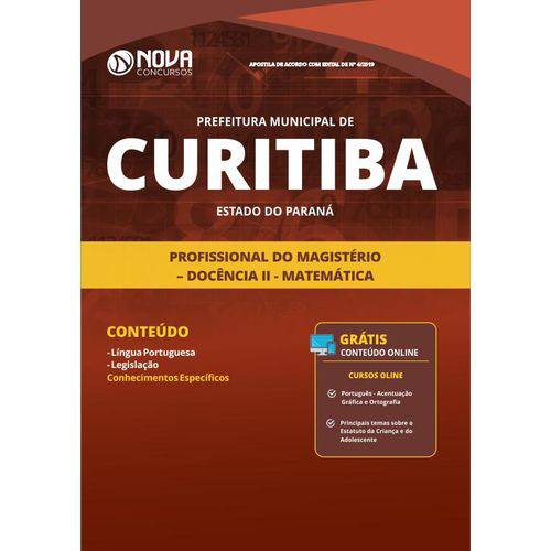 Apostila Curitiba-PR 2019 - Profissional do Magistério