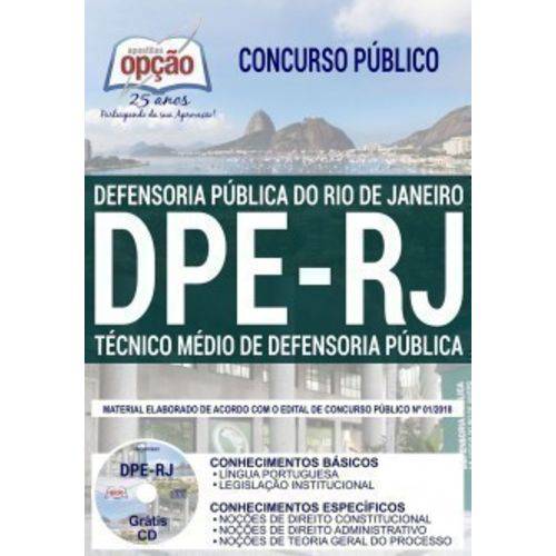 Apostila Dpe-rj 2019 - Técnico Médio de Defensoria Pública - Editora Opção