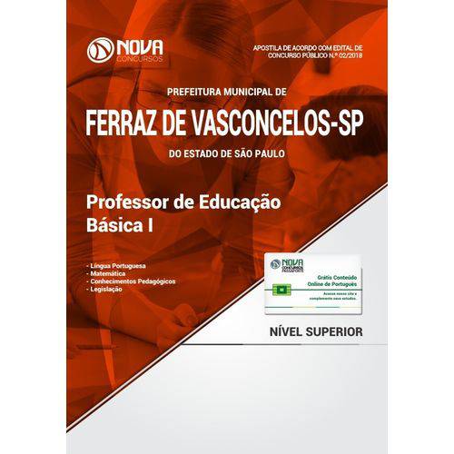 Apostila Ferraz de Vasconcelos 2018 - Professor Educação Básica I