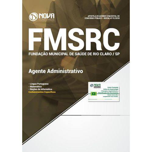 Apostila Fmsrc 2018 - Agente Administrativo