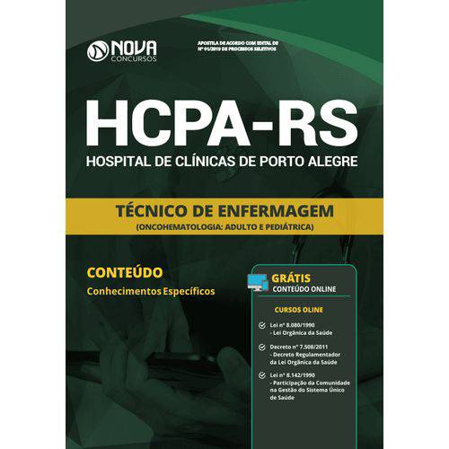 Apostila Hcpa-rs 2019 - Técnico de Enfermagem