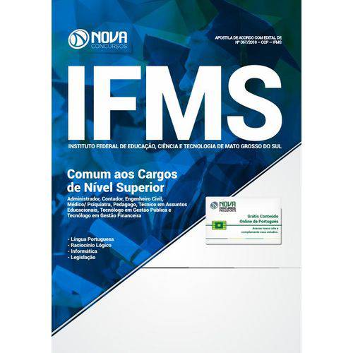 Apostila IFMS 2018 - Comum Aos Cargos de Nível Superior