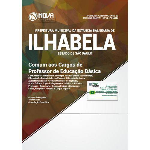 Apostila Ilhabela Sp 2018 - Professor de Educação Básica