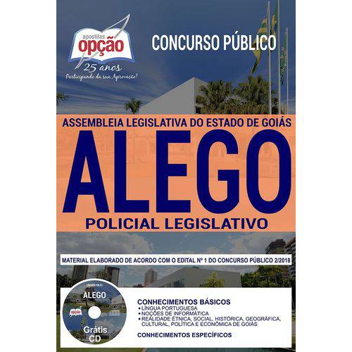 Apostila Impressa ALEGO 2018 - POLICIAL LEGISLATIVO