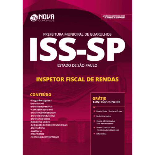 Apostila Iss Guarulhos - Sp 2019 - Inspetor Fiscal de Rendas