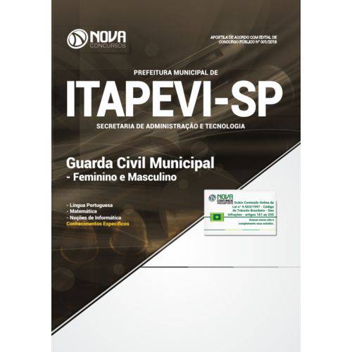 Apostila Itapevi - Sp 2018 Guarda Municipal Civil