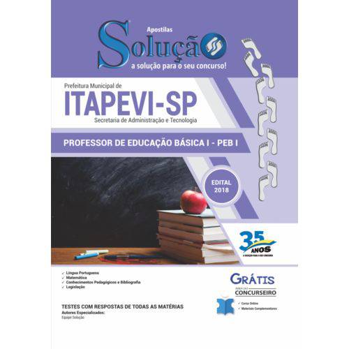Apostila Itapevi Sp 2018 - Professor Educação Básica I - Peb I
